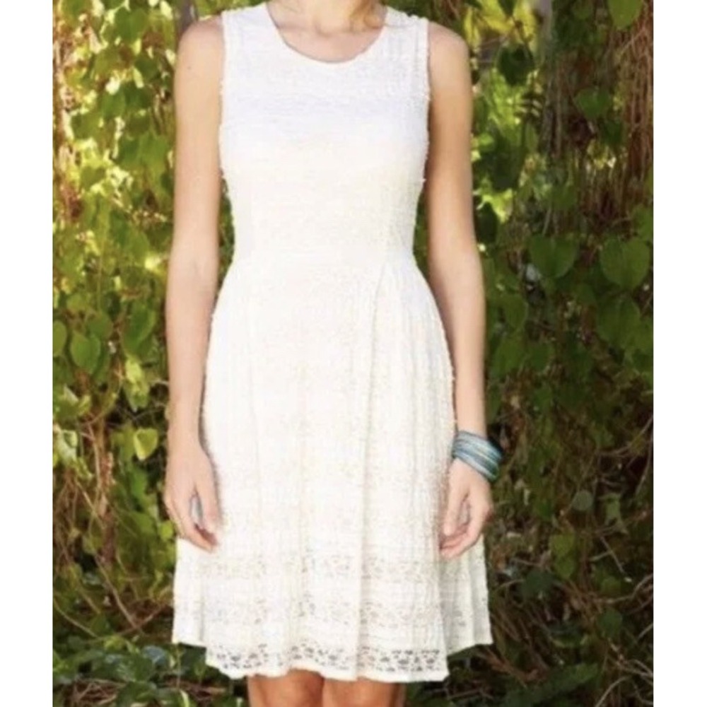 Matilda Jane Lace Dress‎ Womens Size 8 White Hello Lovely Sweet Smiley shabby